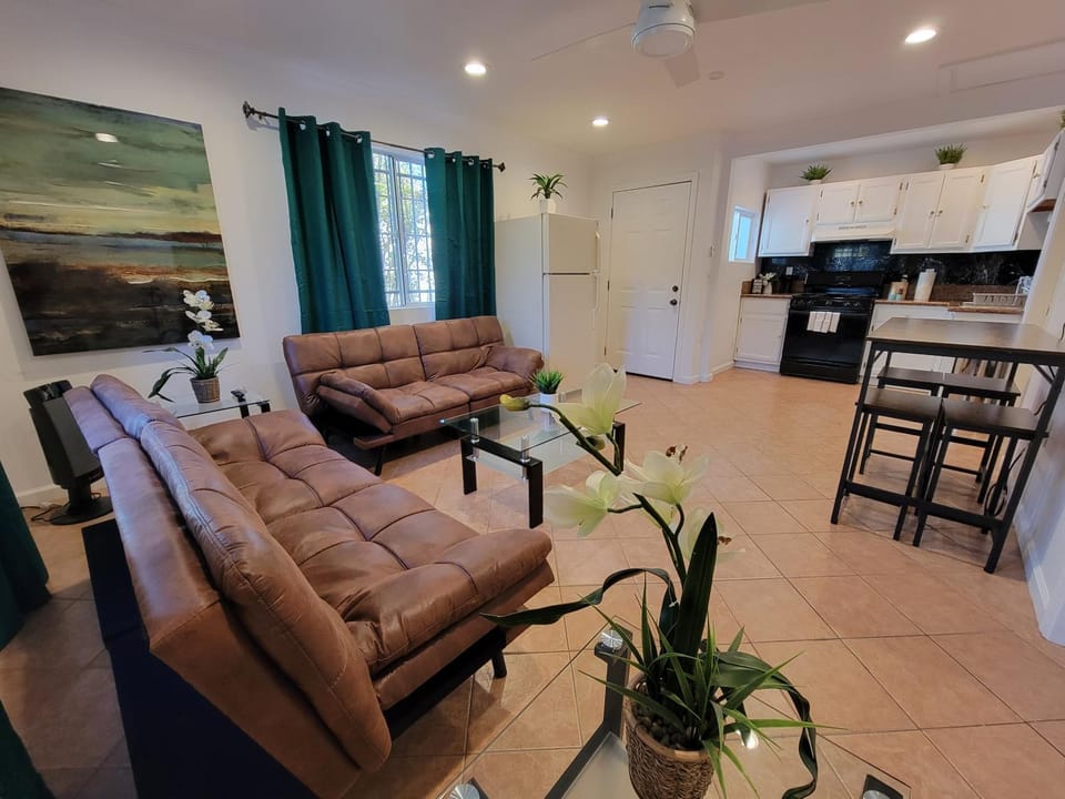 Kitchen or kitchenette, Living room, Seating area, Dining area, oven, pet friendly, stove