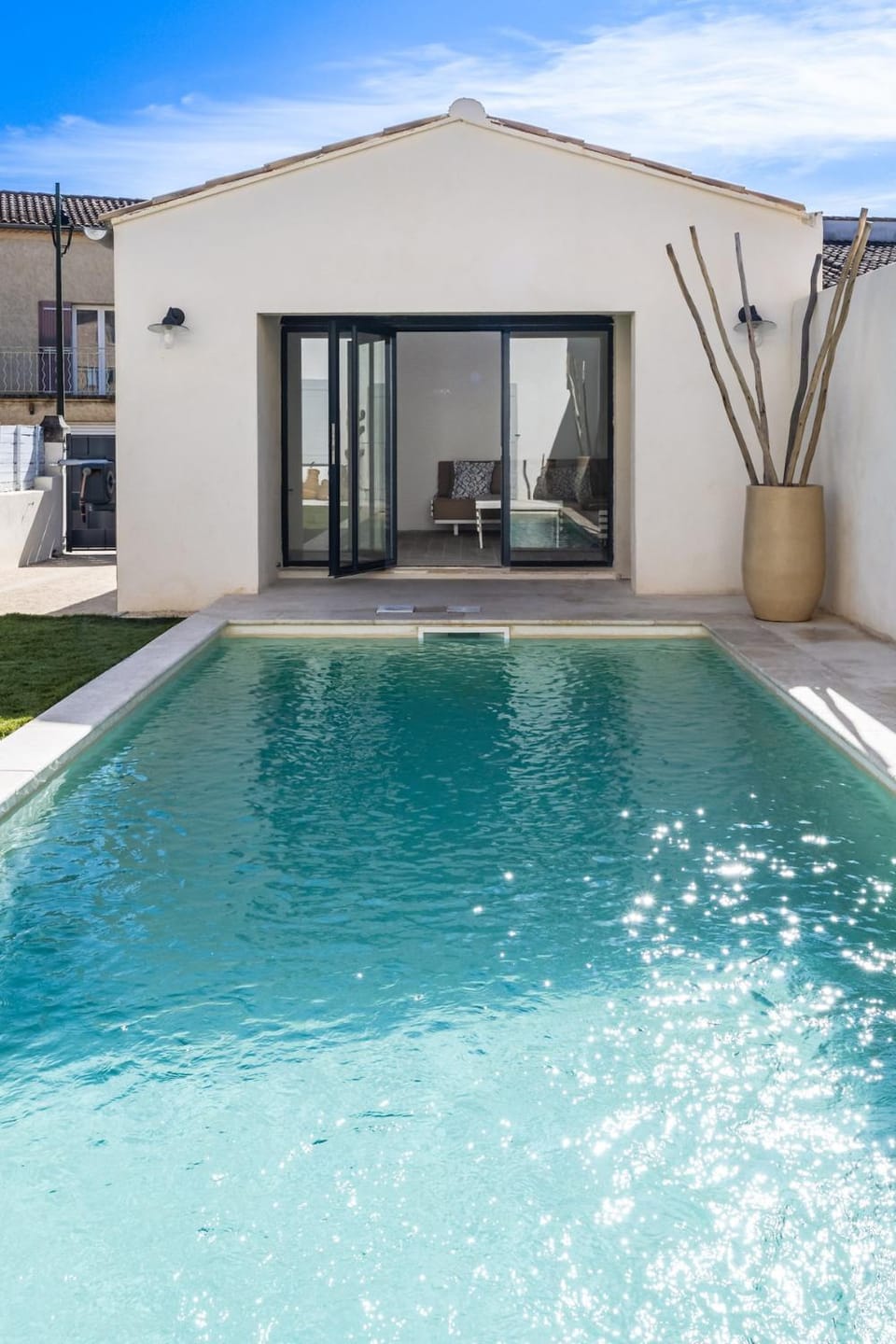 Patio, Day, Pool view, Swimming pool, sunbed