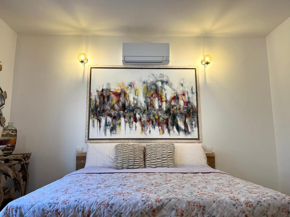 Bed, Decorative detail, Bedroom, air conditioner