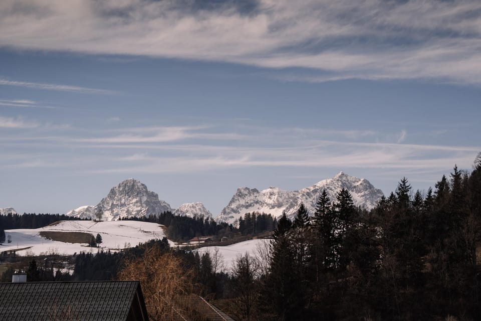 Natural landscape, Winter, Mountain view