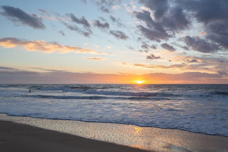 Natural landscape, Beach, Sunset