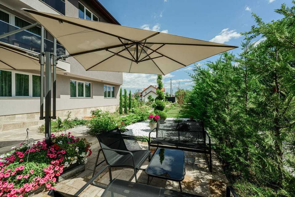 Property building, Patio, Day, Garden, View (from property/room), Garden view