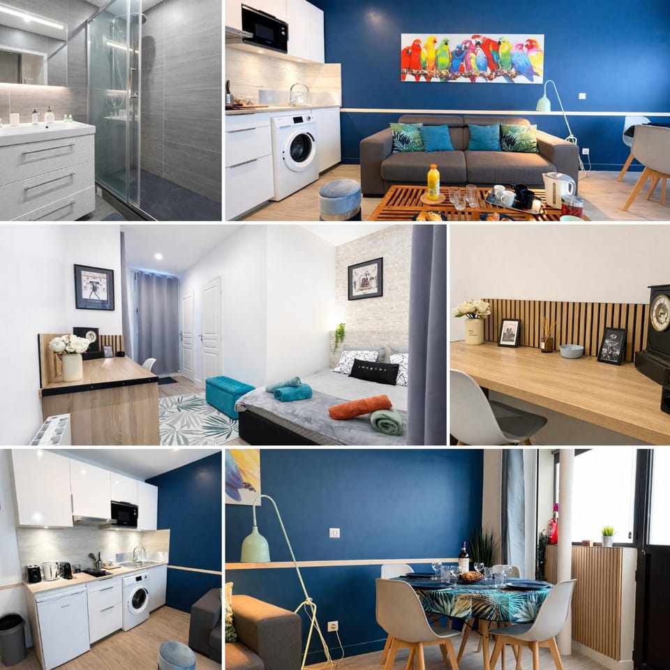 Bathroom, Living room, kitchen