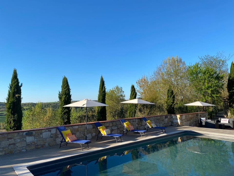 Natural landscape, Pool view, Swimming pool, sunbed