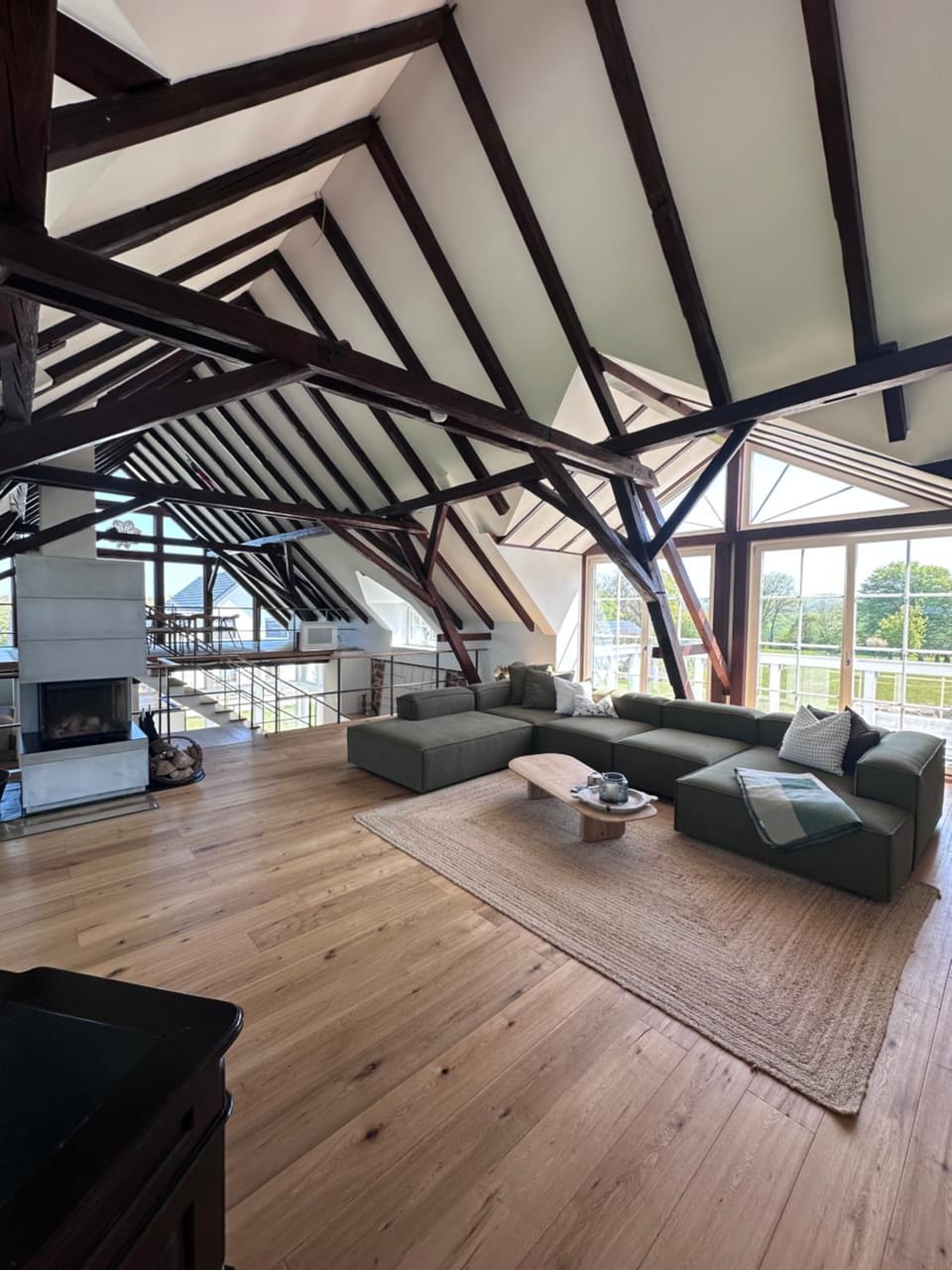 Living room, fireplace