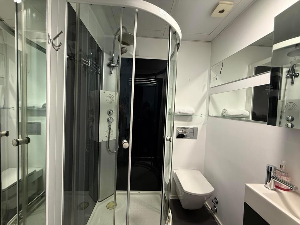 Shower, Toilet, Bathroom, towels