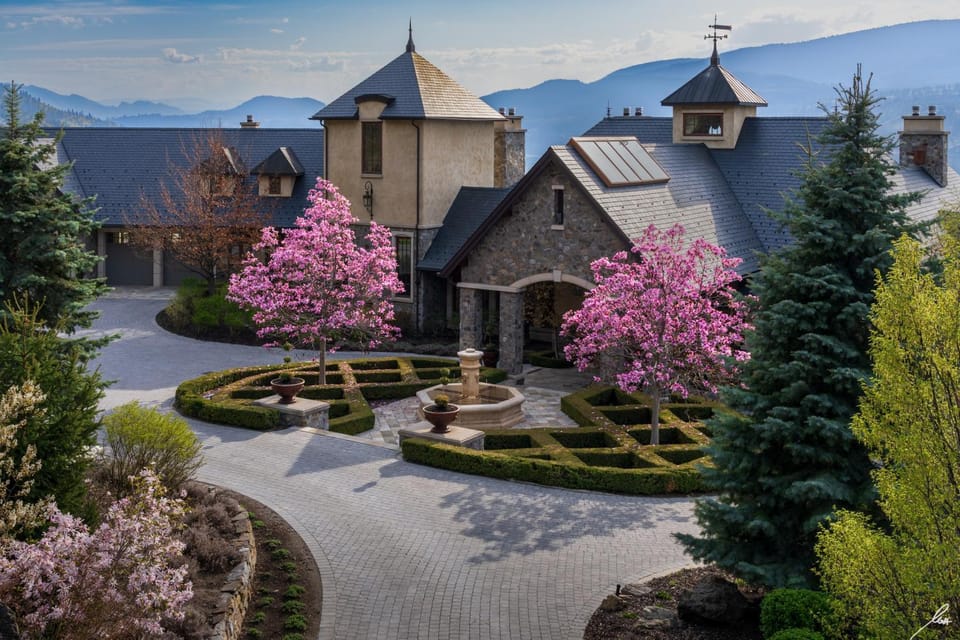 Property building, Spring, Garden view