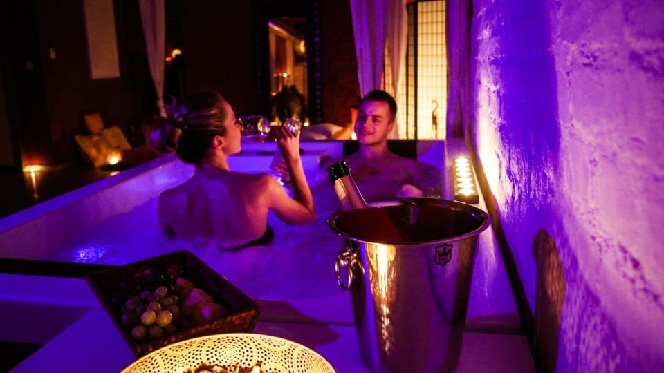 Night, Hot Tub, Food