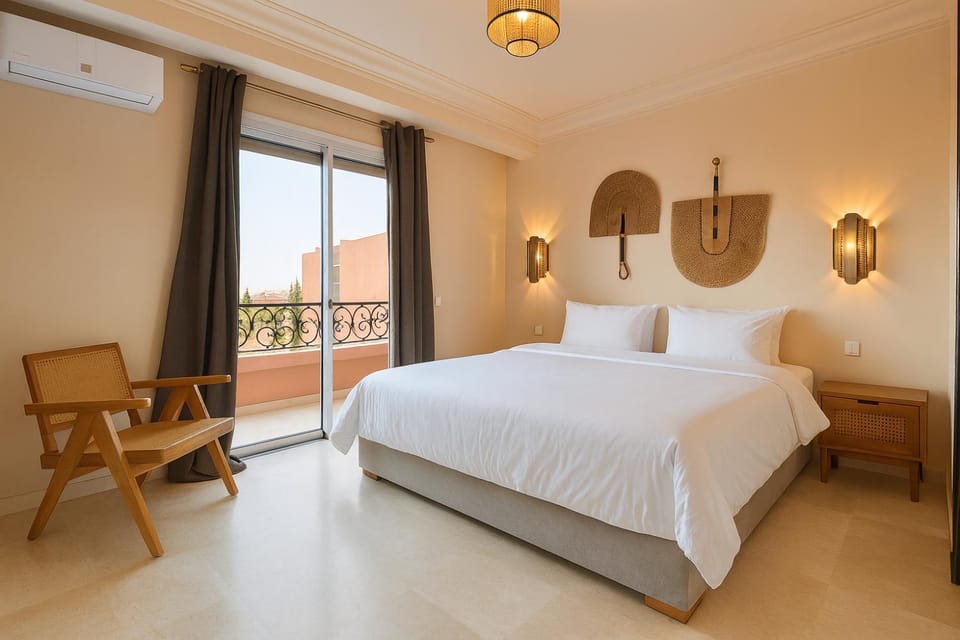 Bed, Photo of the whole room, Bedroom, air conditioner