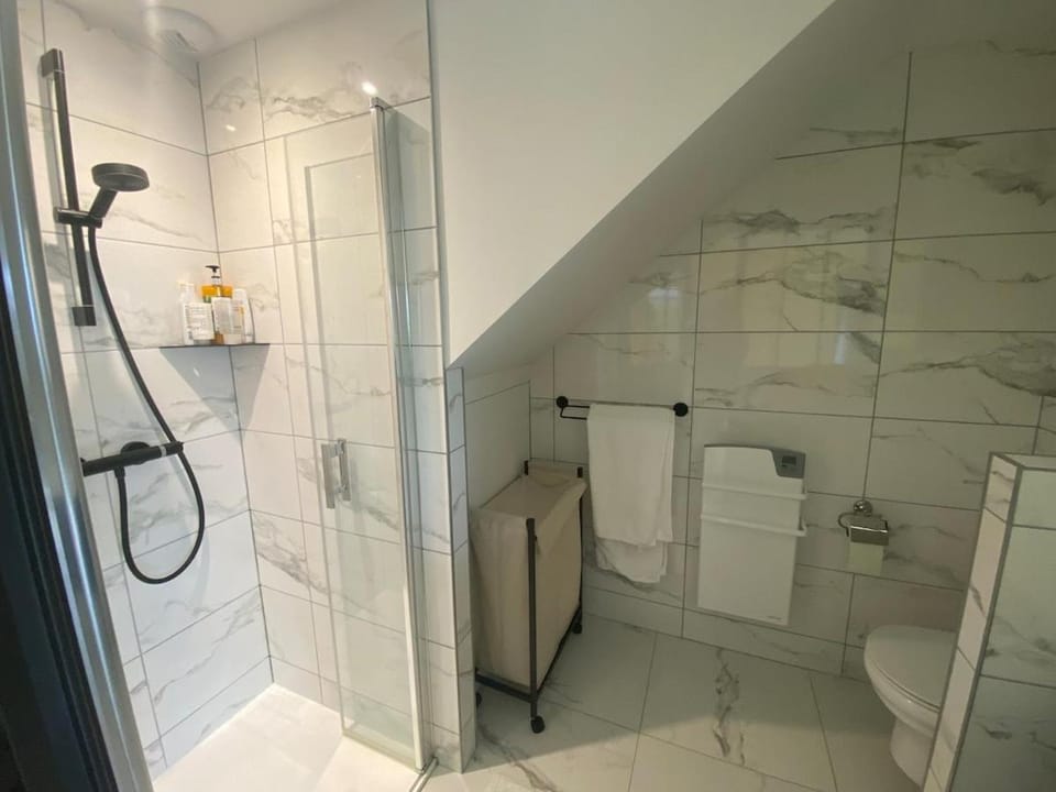 Shower, Toilet, Bathroom, towels