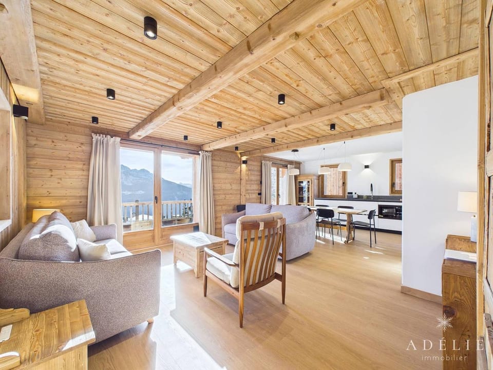 Superbe appartement skis aux pieds 80m², WIFI, parking, 8 pers - FR-1-398-692 Apartment in Montvalezan