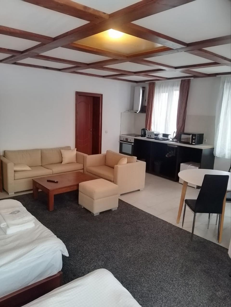 Bed, Bathroom, View (from property/room), Balcony/Terrace, Kitchen or kitchenette, Seating area, Garden view, Mountain view, River view