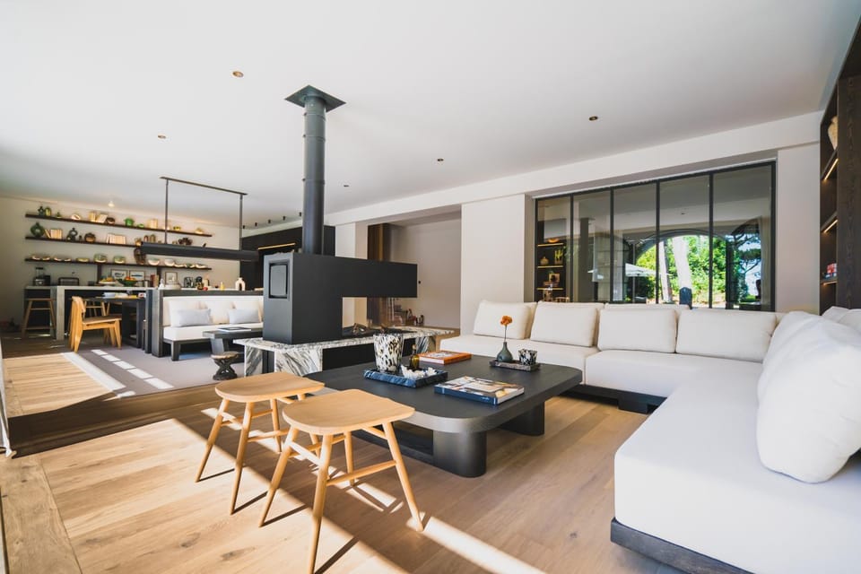 Living room, fireplace