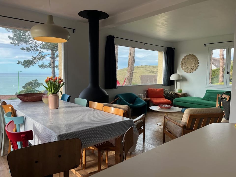 Maison Le Coteau Plage vue mer 8 pers Petit Caux Villa in Normandy