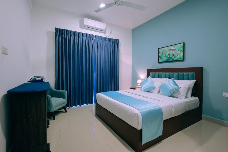 Bed, Bedroom, air conditioner