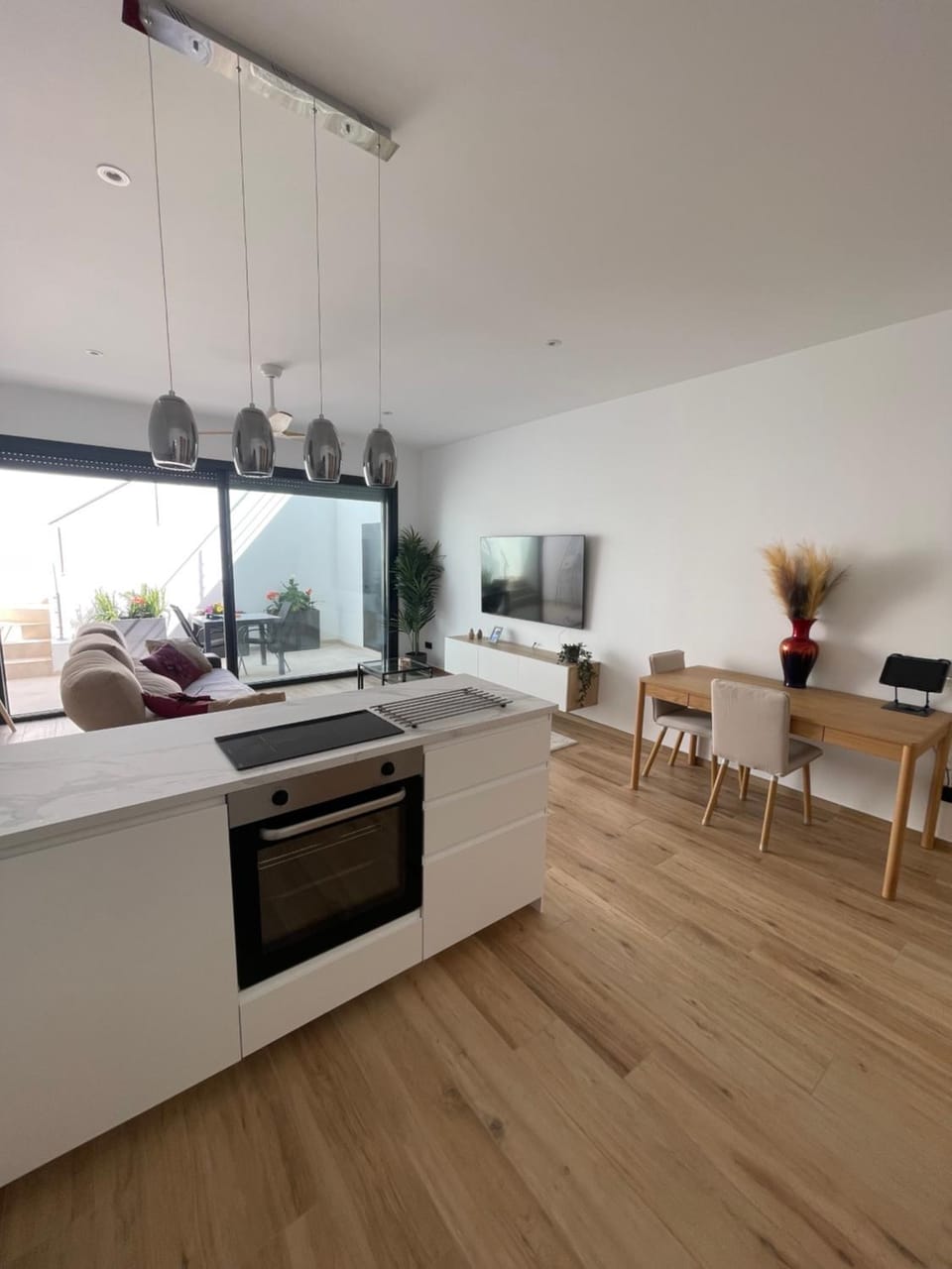 Living room, kitchen