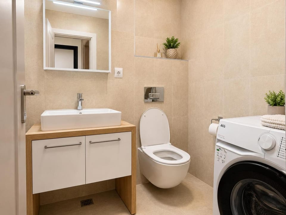 Toilet, Bathroom, washing machine