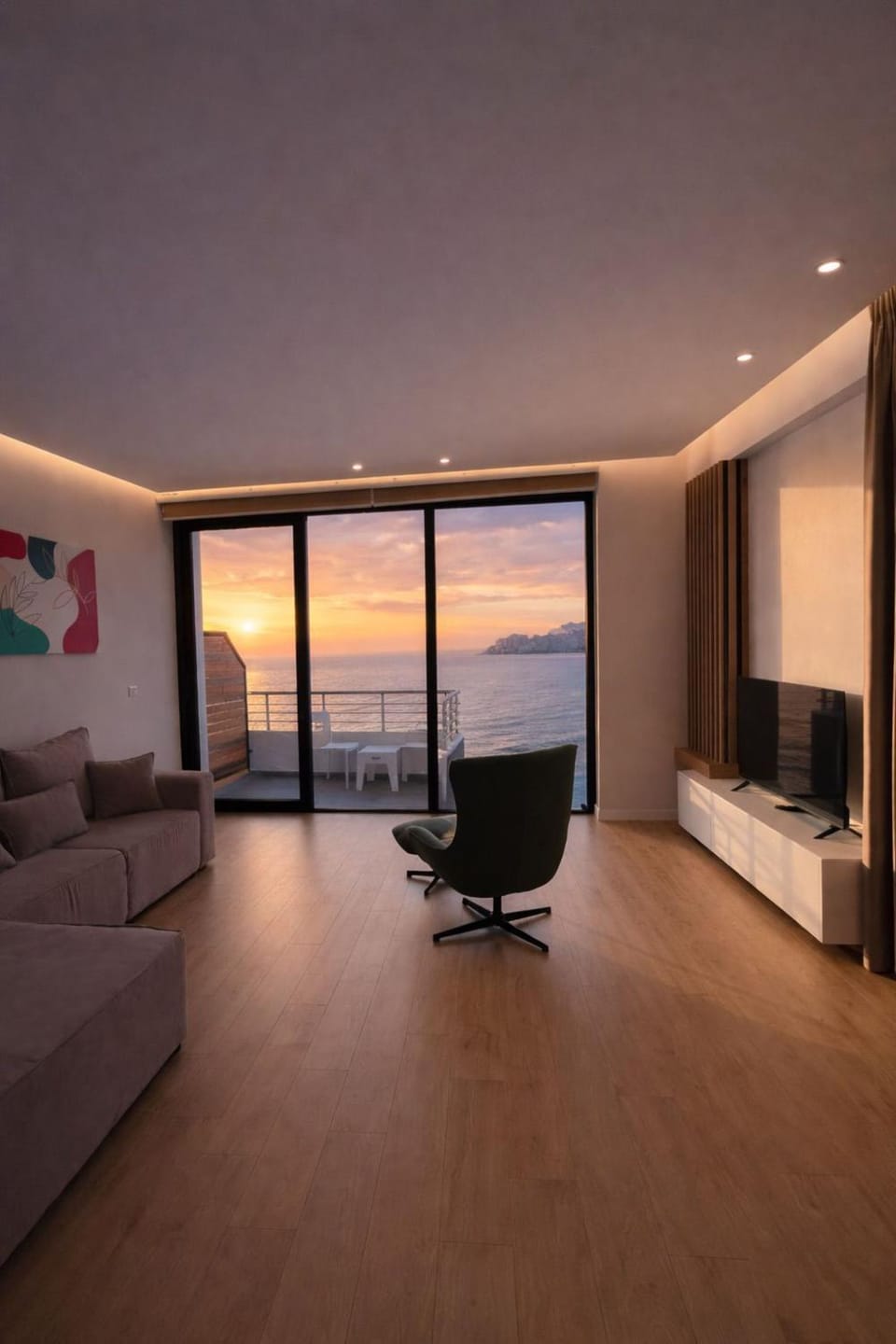 TV and multimedia, Seating area, Sea view