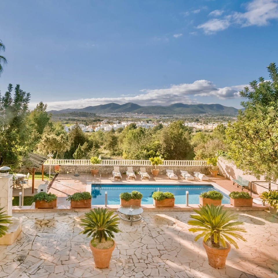 Property building, Living room, Swimming pool