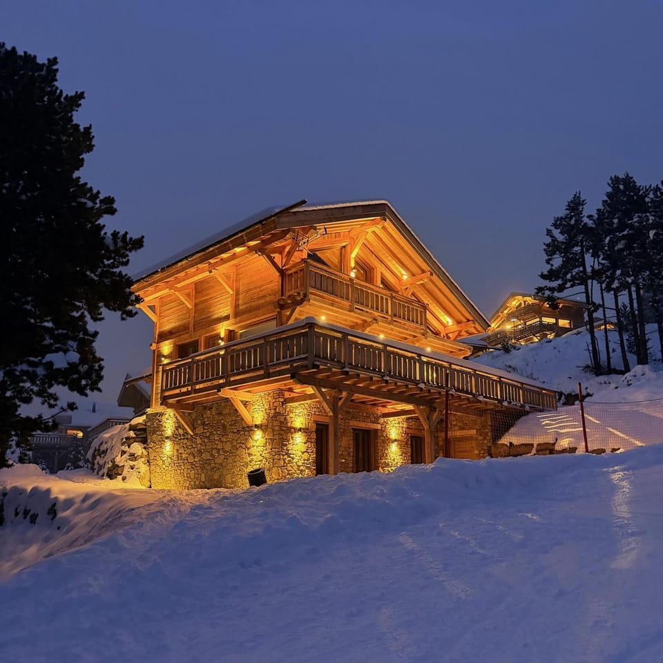 Property building, Night, Winter, Garden view, Landmark view