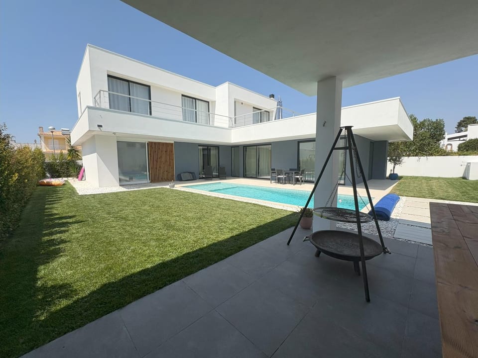 Property building, Living room, Swimming pool