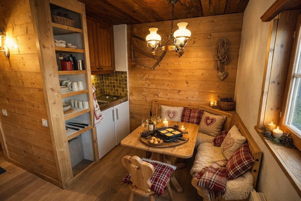 Kitchen or kitchenette, Living room, Food and drinks, Seating area, Dining area, Food