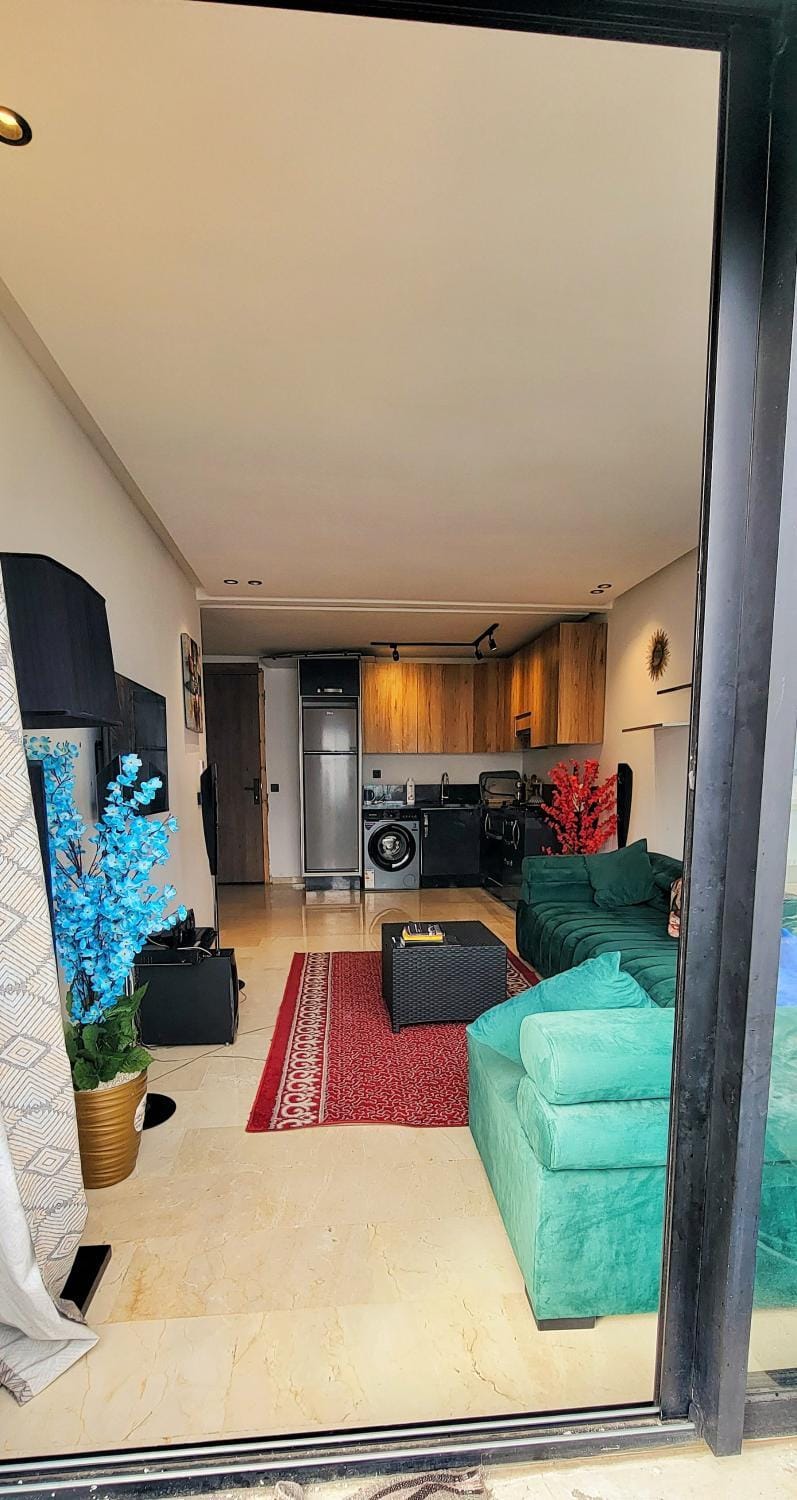 Les-iris-Appartement-moderne-chambre-salon-au-cœur-de-Casablanca Apartment in Casablanca