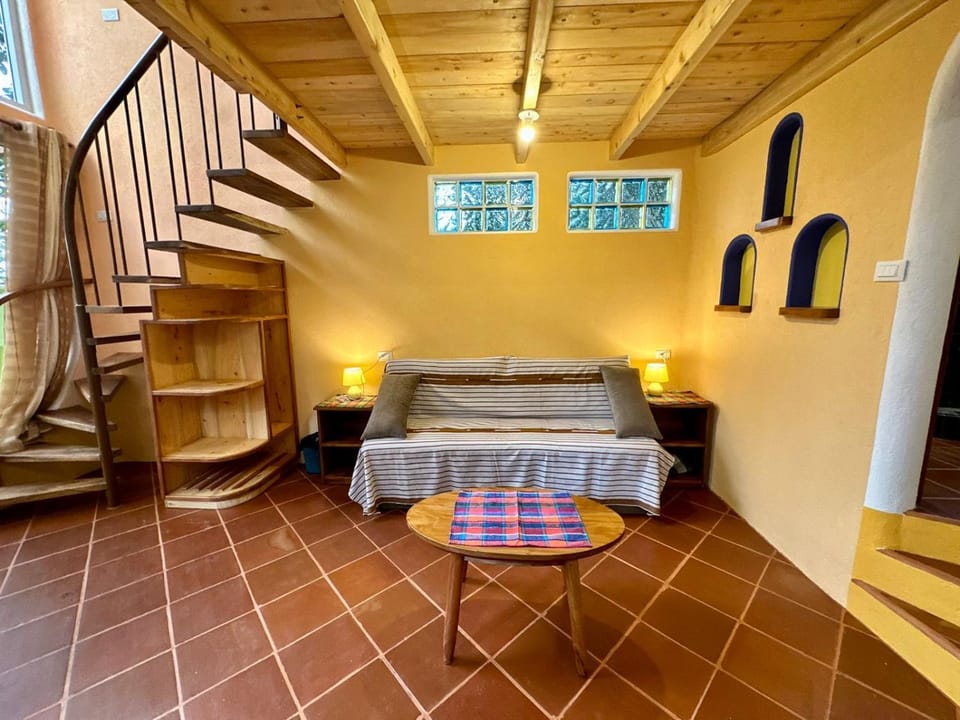 Bed, Living room, Photo of the whole room