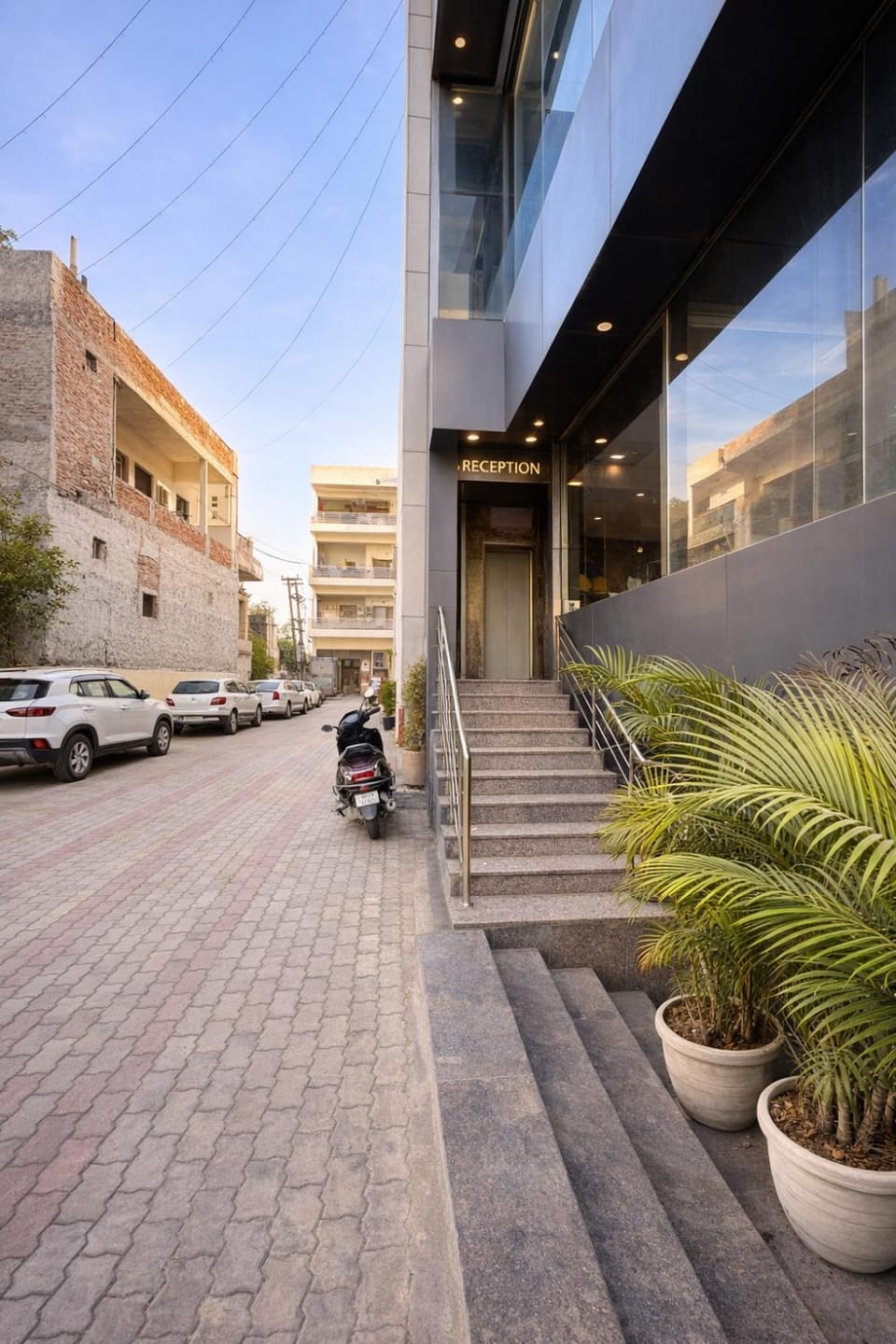 Property building, Day, Parking