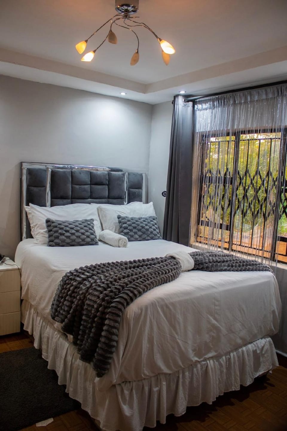 Bed, Decorative detail, Bedroom