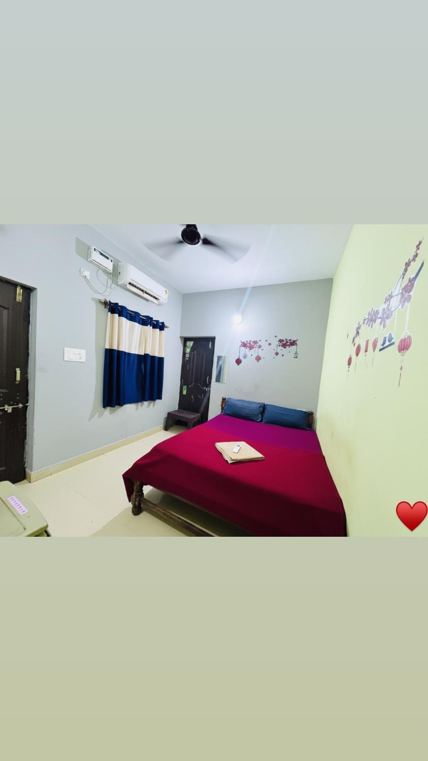 Bed, Bedroom, air conditioner