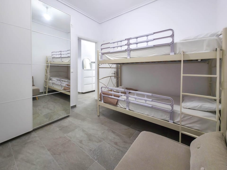 Bed, Bedroom, bunk bed, wardrobe