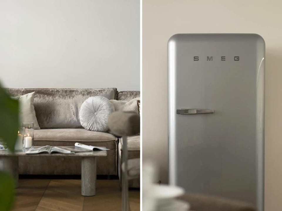 Living room, oven