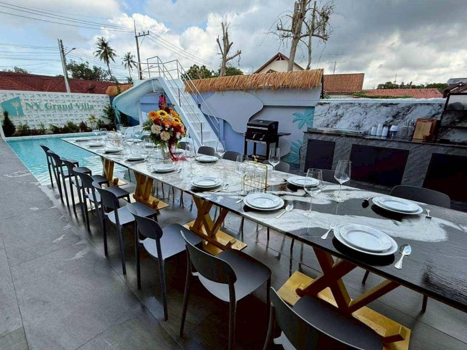 Kitchen or kitchenette, Swimming pool, furniture, kitchen