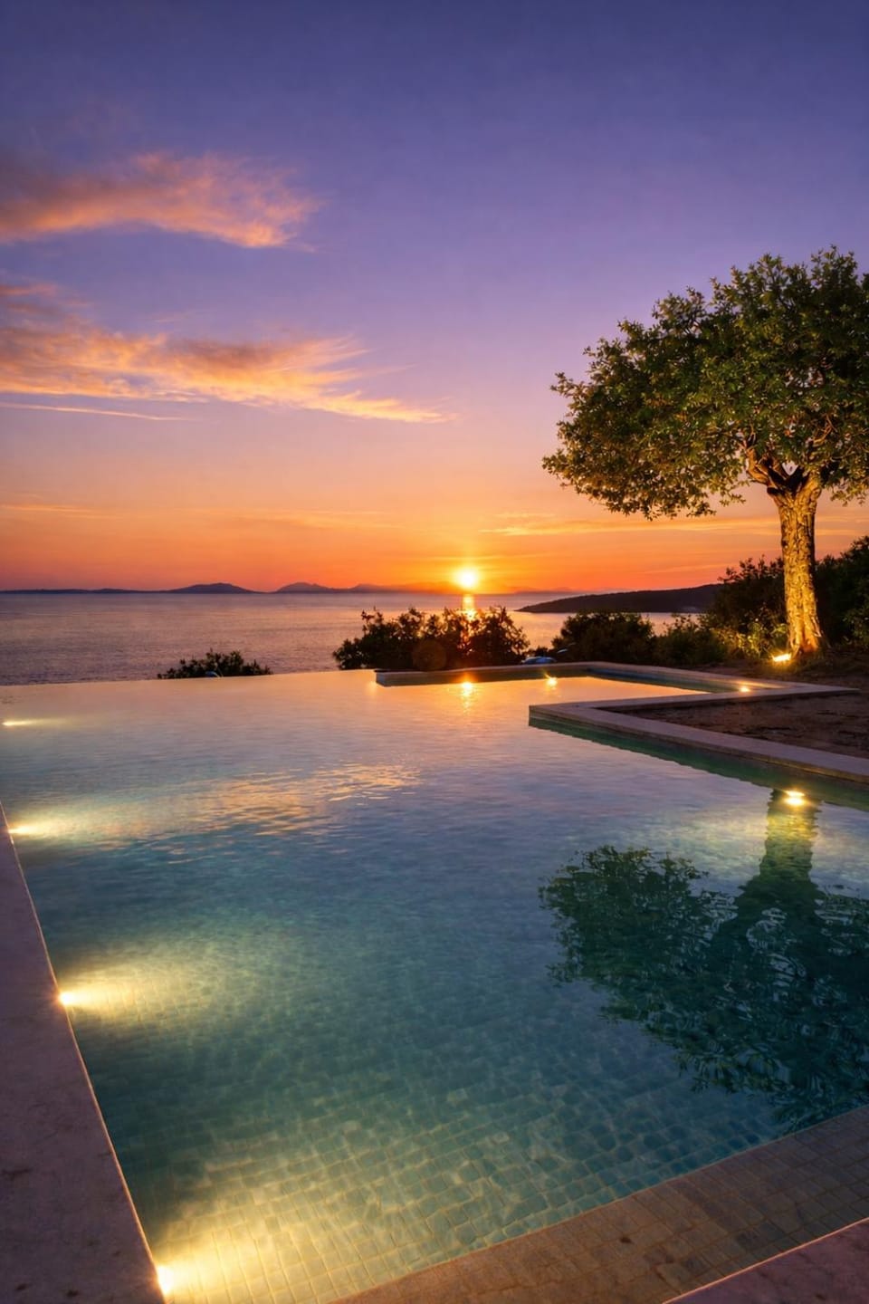 Beach, Pool view, Sea view, Swimming pool, Sunset