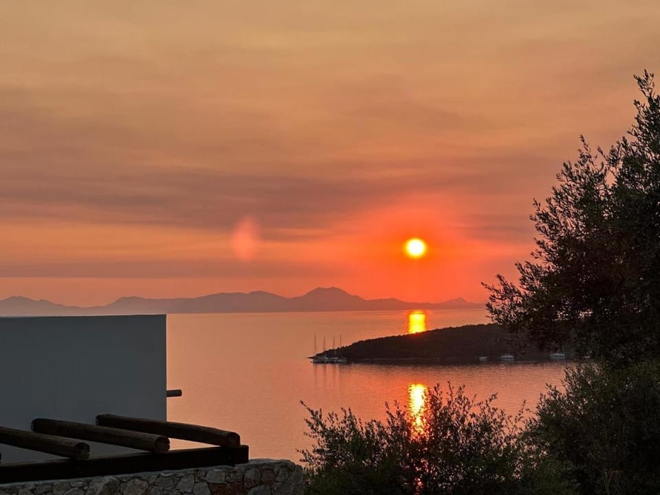 Day, Beach, Sea view, Sunset