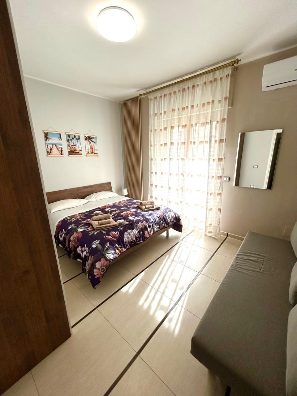 Bed, Balcony/Terrace, Bedroom, air conditioner