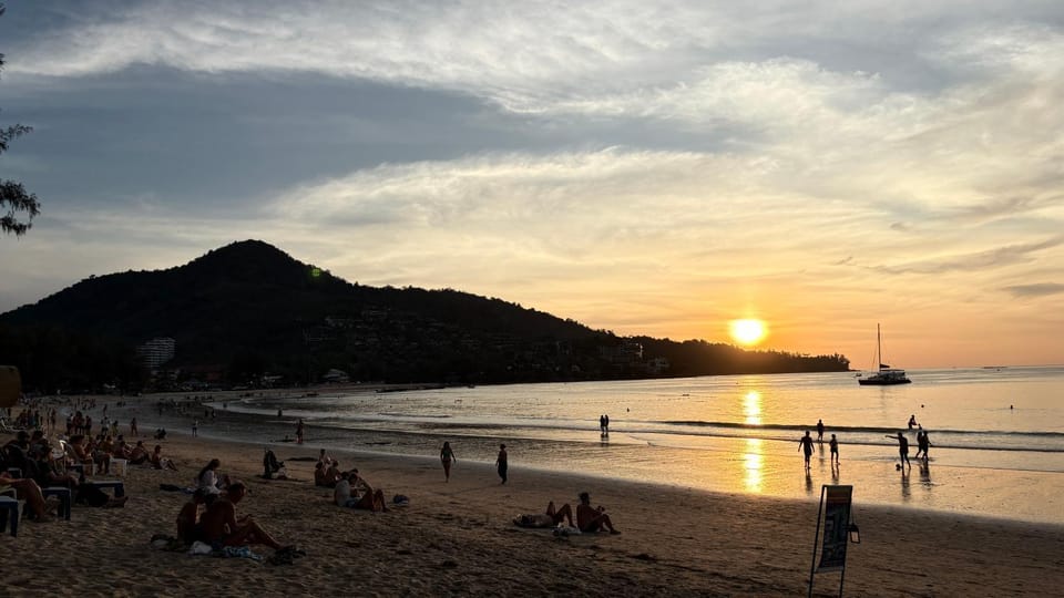 Nearby landmark, Natural landscape, Beach, Sunset