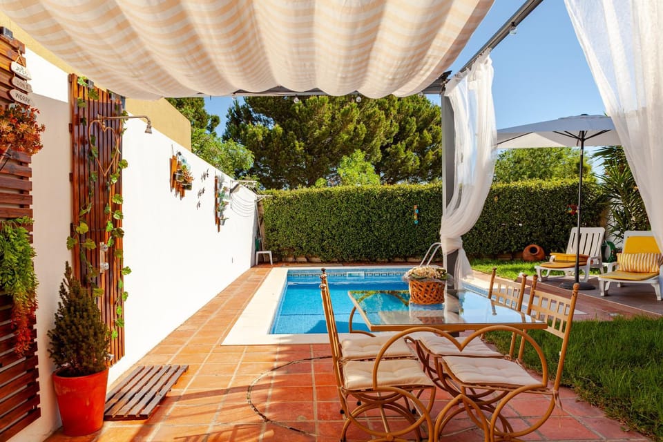 Property building, Living room, Swimming pool