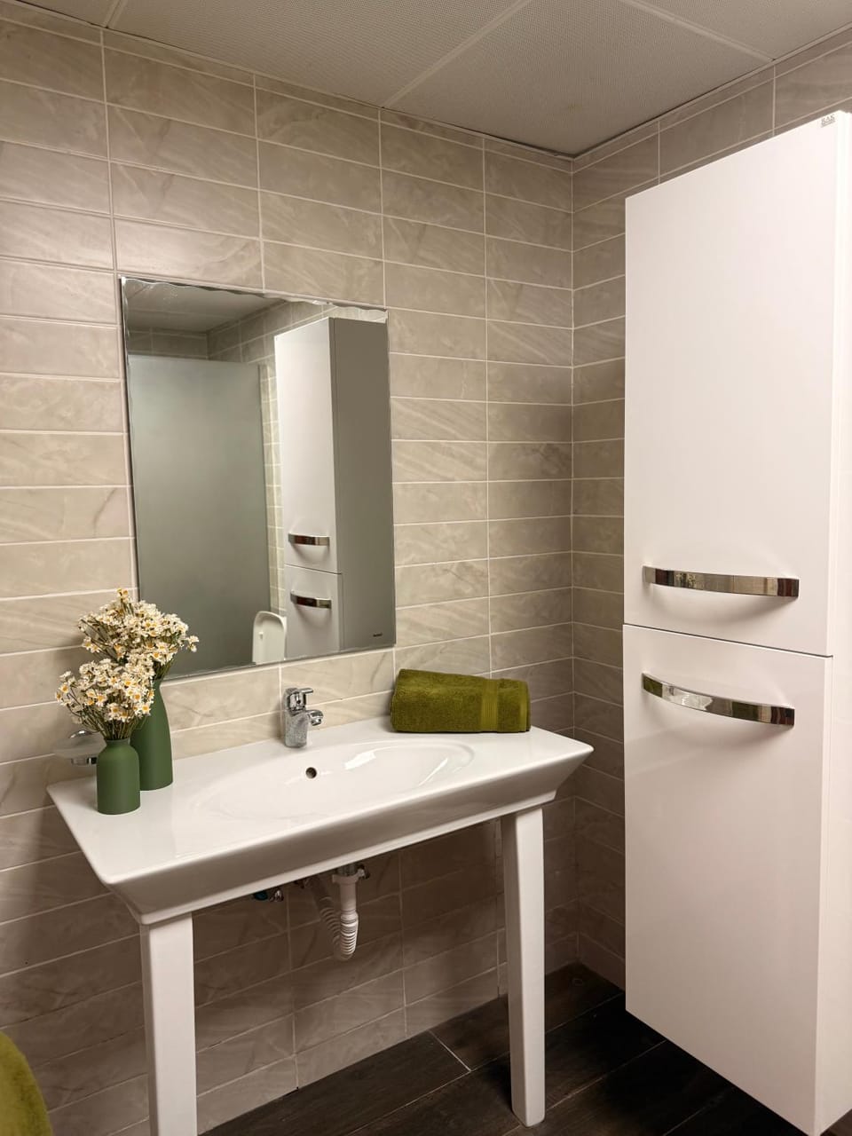 Bathroom, towels, wardrobe