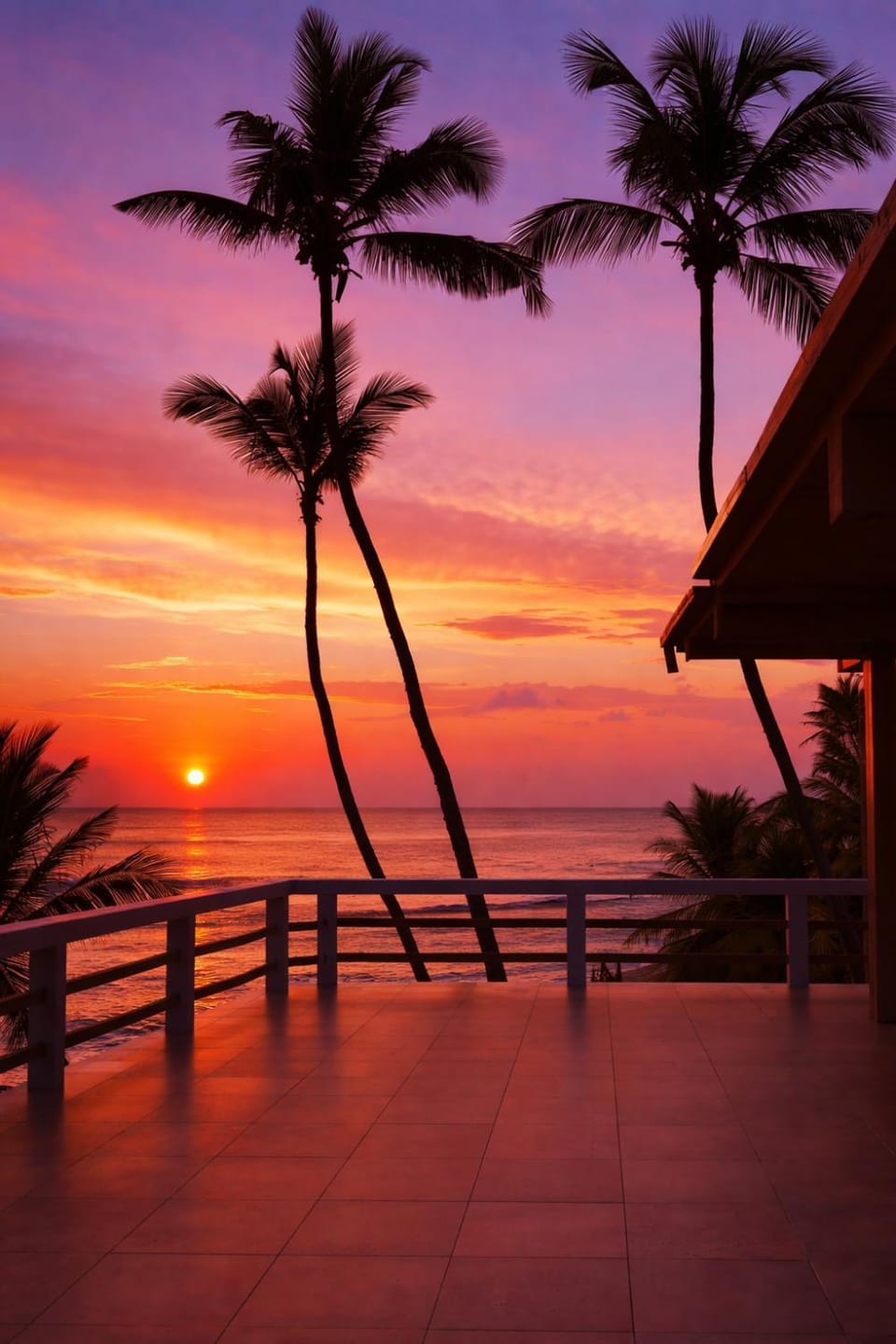 Property building, Sunrise, Sunset, sunbed