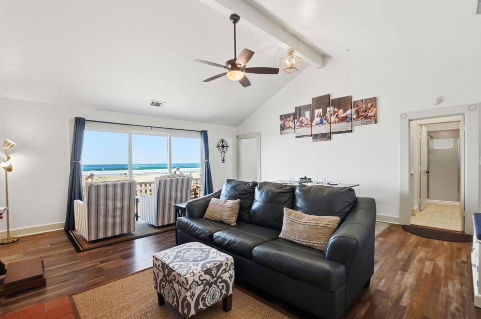Living room, Seating area, Beach, Sea view