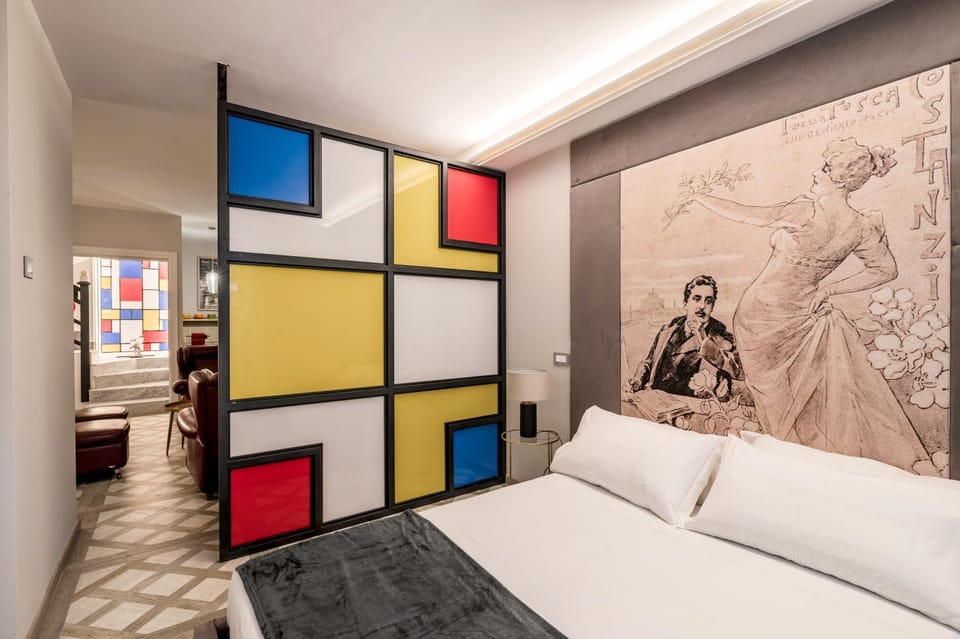 Bed, Photo of the whole room, Decorative detail, Bedroom