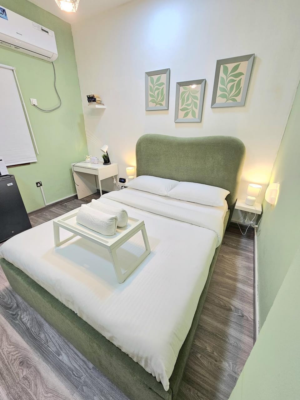Bed, Bedroom, air conditioner