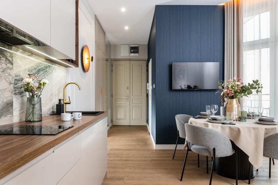 Coffee/tea facilities, Balcony/Terrace, Kitchen or kitchenette, Living room, Dining area, heating, internet, stove, washing machine, air conditioner
