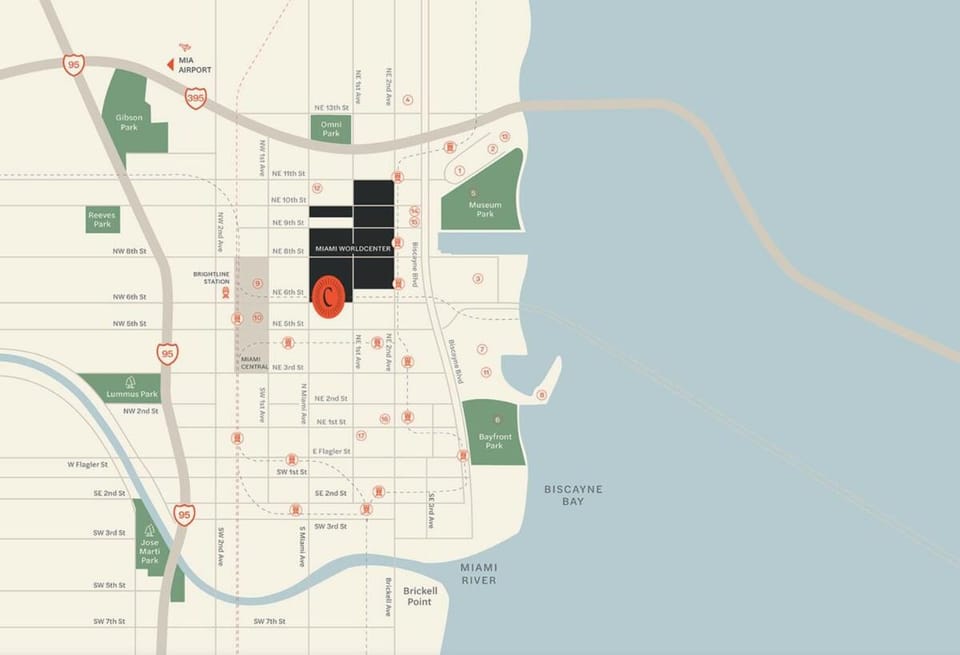 Crosby Miami WTC 2BR 2BA Corner City Residence #601 Apartment in Miami
