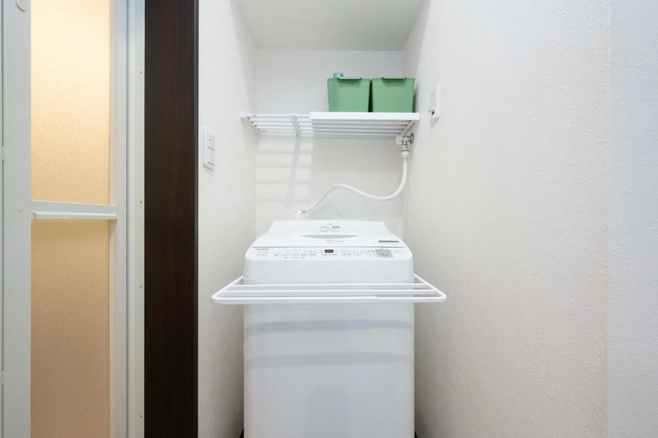 Bathroom, washing machine, dryer