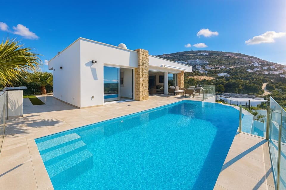 Day, Natural landscape, Mountain view, Pool view, Swimming pool, sunbed
