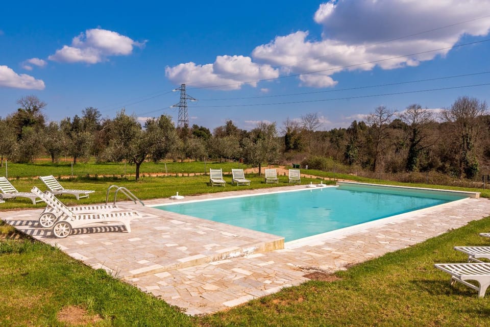 Property building, Living room, Swimming pool