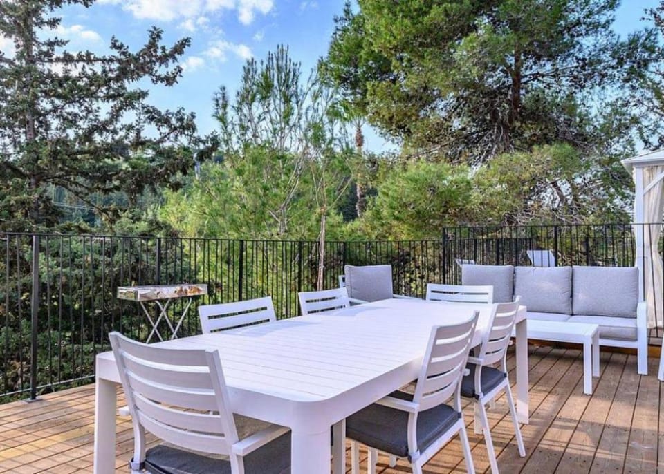 Patio, Spring, Day, Garden, View (from property/room), Balcony/Terrace, Dining area, Garden view